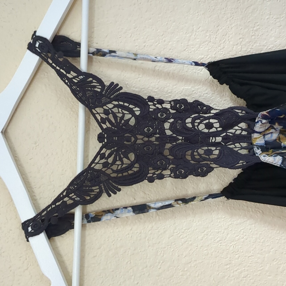 Anthropologie Lilka Lace Back Floral Dress XL - Picture 9 of 17